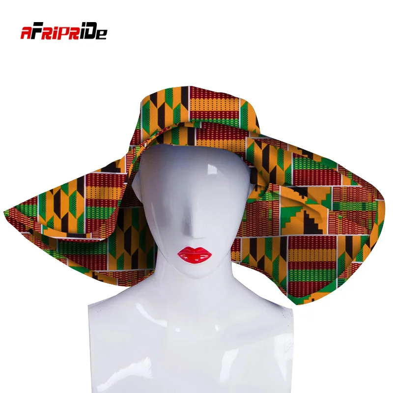 African Women Hat Foldable Wide Brim Floppy Straw Hat Sun Hat Beach Women Summer Hat Travel Cap Lady Cap Female Round Cap Wyb560