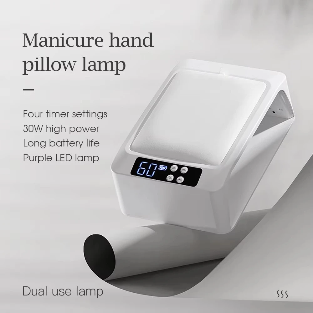 UV LED Nail Lamp with Hand Pillow Power Storage Nail Polish Glue Baking Tool Phototherapy Machine