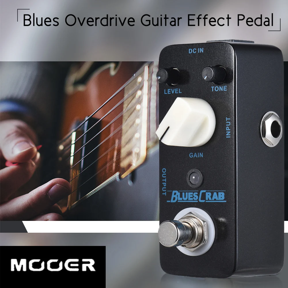 

MOOER BLUES CRAB Blues Overdrive Guitar Effect Pedal True Bypass Full Metal Shell Instrument Effect Machine Guitar Accessories