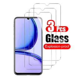 3Pcs Tempered Glass For Oppo Realme C53 C51 C61 C63 Screen Protector Protective Film 9H Toughened Glass Display Shield Clear