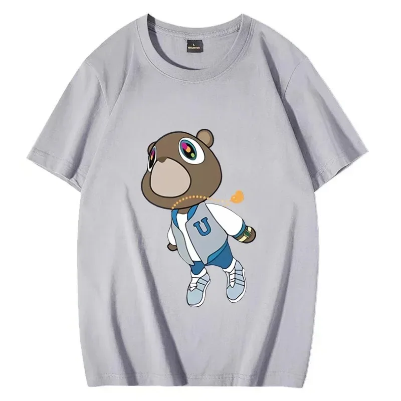 Graduation Bear Classic Graphics Kanye West t-shirt uomo donna Summer Top Fashion Clothes magliette Unisex oversize in cotone