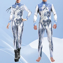 Costume Party Reflect Cosplay Costume Women Halloween 3D Printed Party Jumpsuits Holiday Zentai Bodysuits Female Elastic Outfit