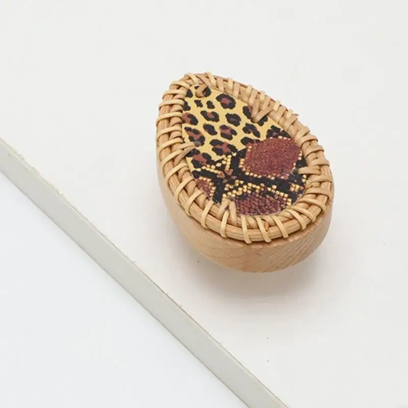  Handmade Cabinet Pulls Rattan Wooden Dressers Knob Vintage Drawer Door Pulls Handles Kitchen Bedroom Furniture Hardware
