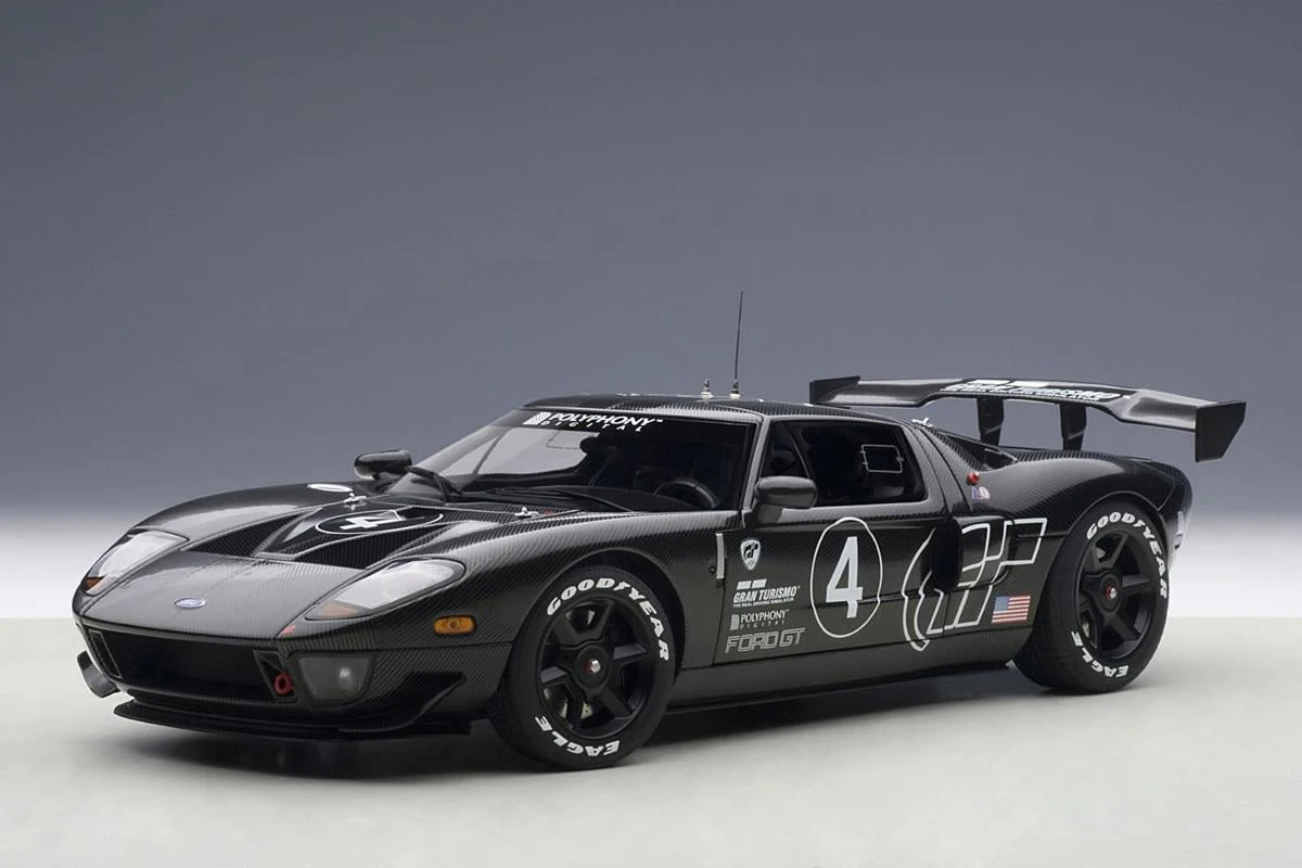 1:18 AUTOart Ford GT LM Spec II Test Car #4 (Black/white) Metal Diecast Car Big Size Collectible Vehicle Model Holiday Gifts