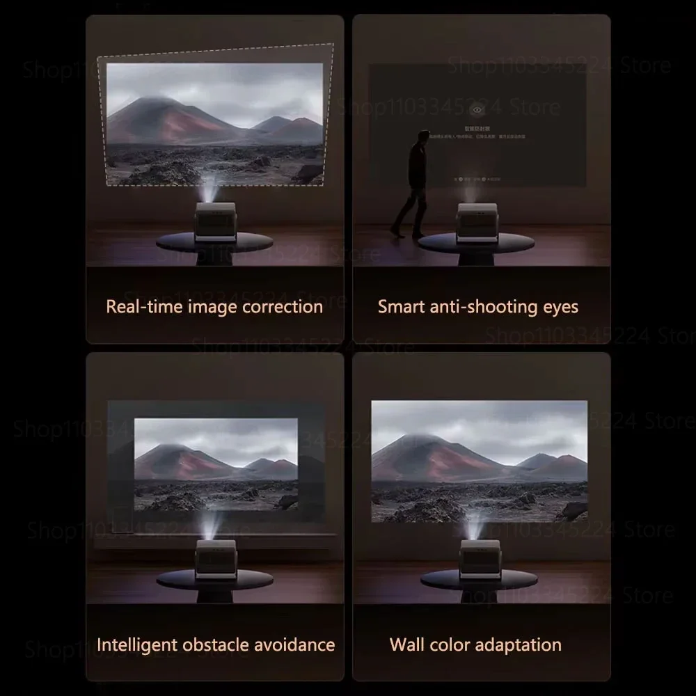 جهاز عرض ليزر ثلاثي 10 ، 4K ، CVIA Lumens ، ضوء مزدوج PTZ ، مسرح منزلي ذكي ، 3D ، HDR10 ، أندرويد ، سينما واي فاي