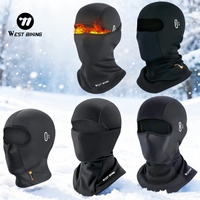 WEST BIKING Winter Fleece Balaclava Full Face Mask Windproof Thermal Motorcycle Cycling Cap Skiing Cold-proof Hat New Sport Gear