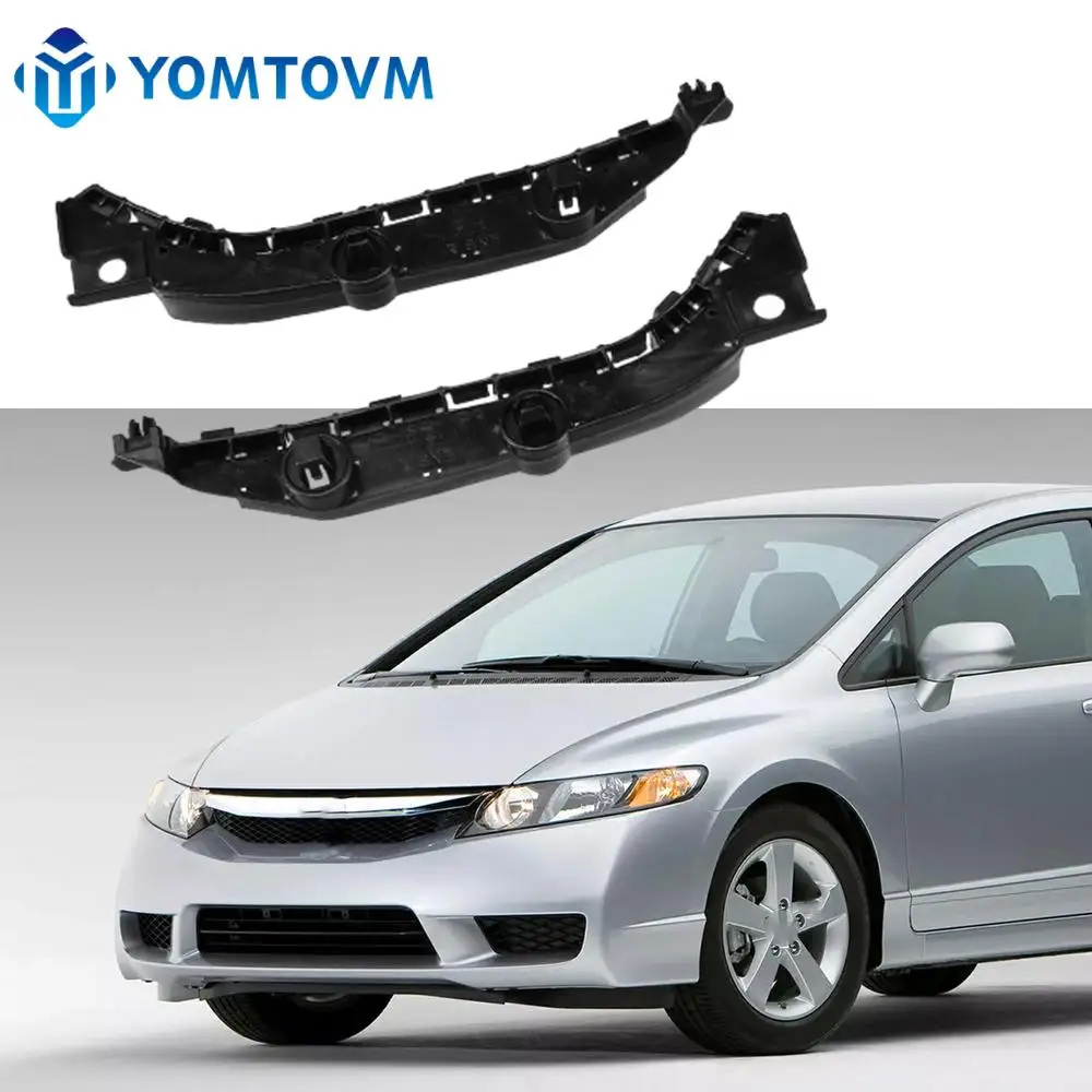 2Pcs Car Front Bumper Support Bracket Left Right Side For Honda Civic 2005 2006 2007 2008 2009 2010 2011 71198SNB003 71193SNB003