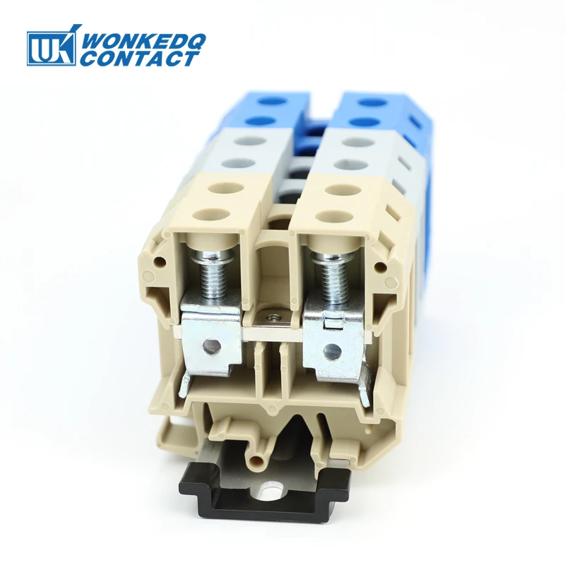 5Pcs SAK35EN Universal Screw Connection Feed-through SAK 35 mm² Wire Electrical Connector DIN Rail Terminal Block SAK 35EN