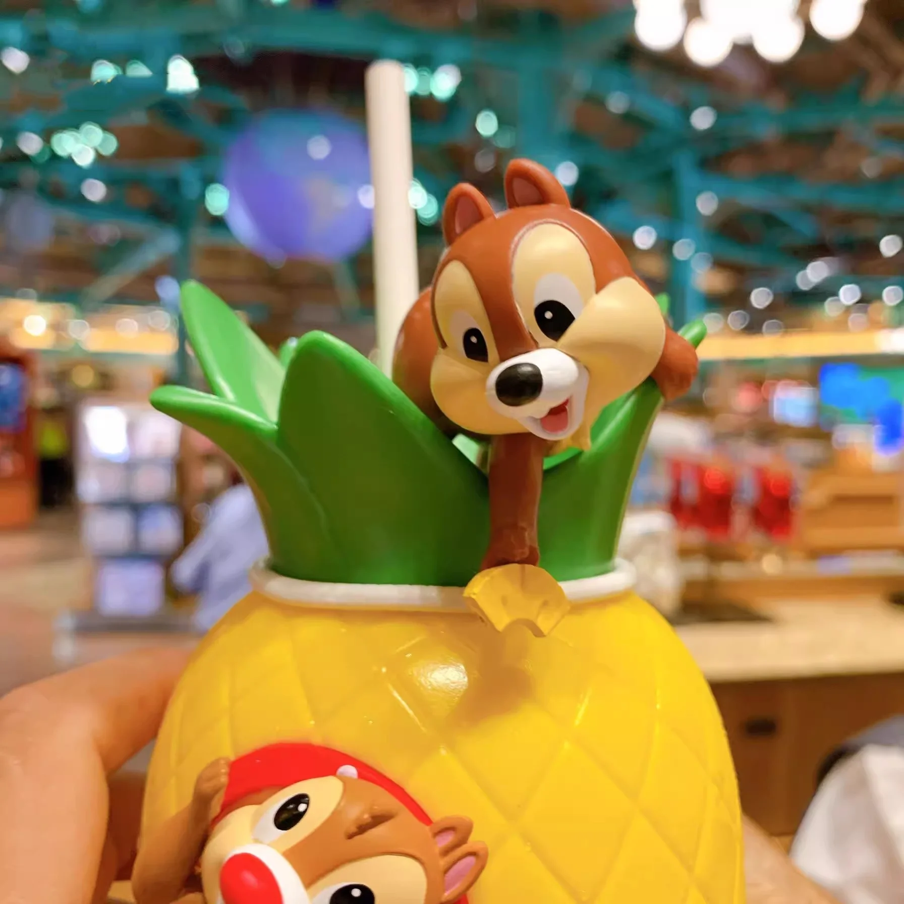 Shanghai Disneyland Chip 'n' Dale 3D Cartoon Lovely Straw Cold Drink Cup/Water Bottle Children's Gift Souvenir view 5