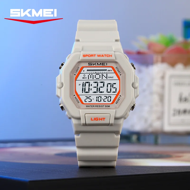 SKMEI 2573 Luxury LED Dispiay Digital Watch for Women Casual Stopwatch Lady Waterproof Wristwatches Sport Shockproof Reloj Mujer