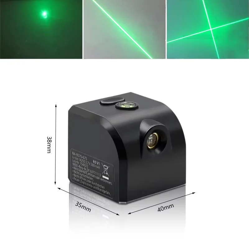 Portable Mini Green Light Cross Horizontal Vertical Line Laser Level With Magnetic USB Charging