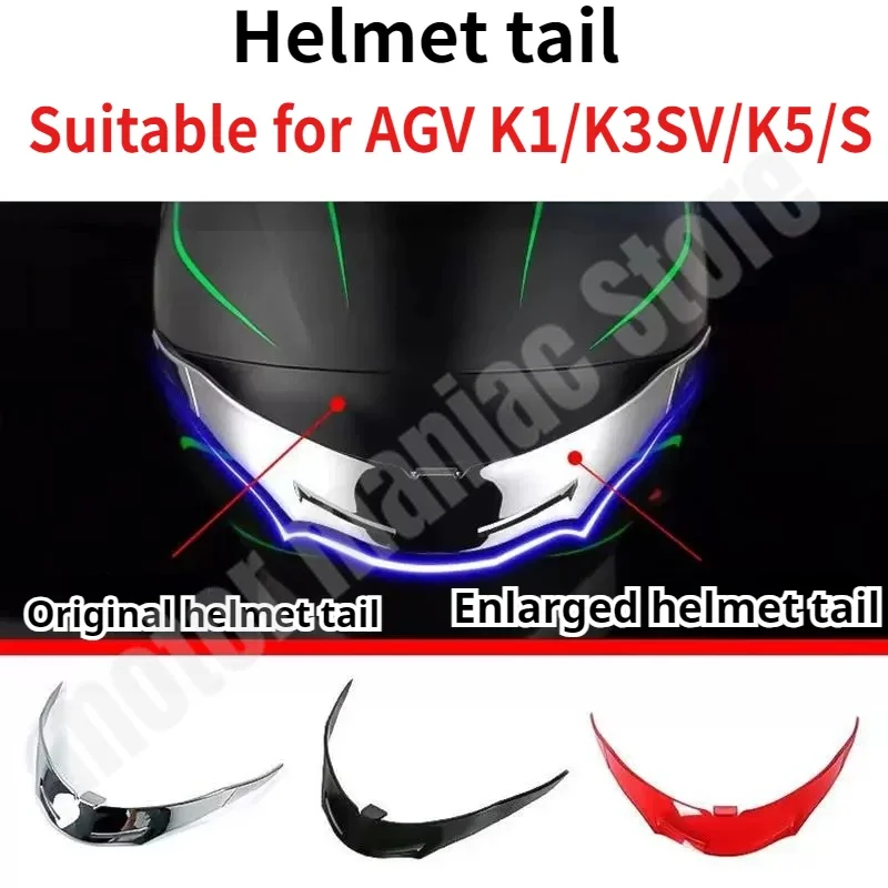 Motorcycle Helmet Accessories Helmet Tail Suitable for AGVK1/K3SV/K5S Helmet Tail Wing Modify Increase Turbulence Accessories