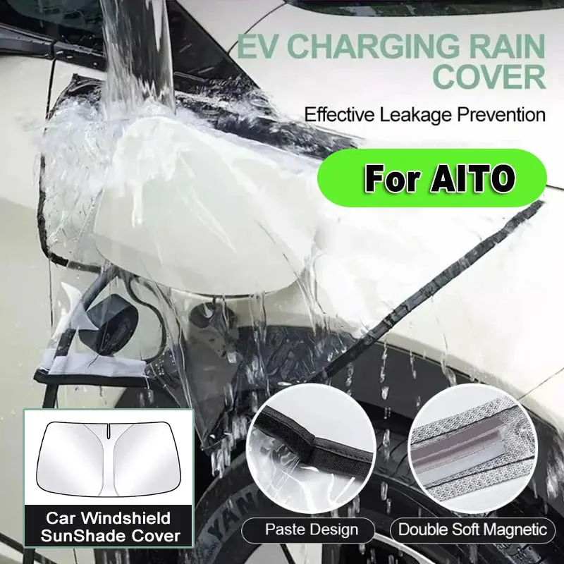 For AITO M5 M7 M8 M9 Dedicated New Energy Car Charging Port Waterproof Protector Cover Gun Rain Cover
