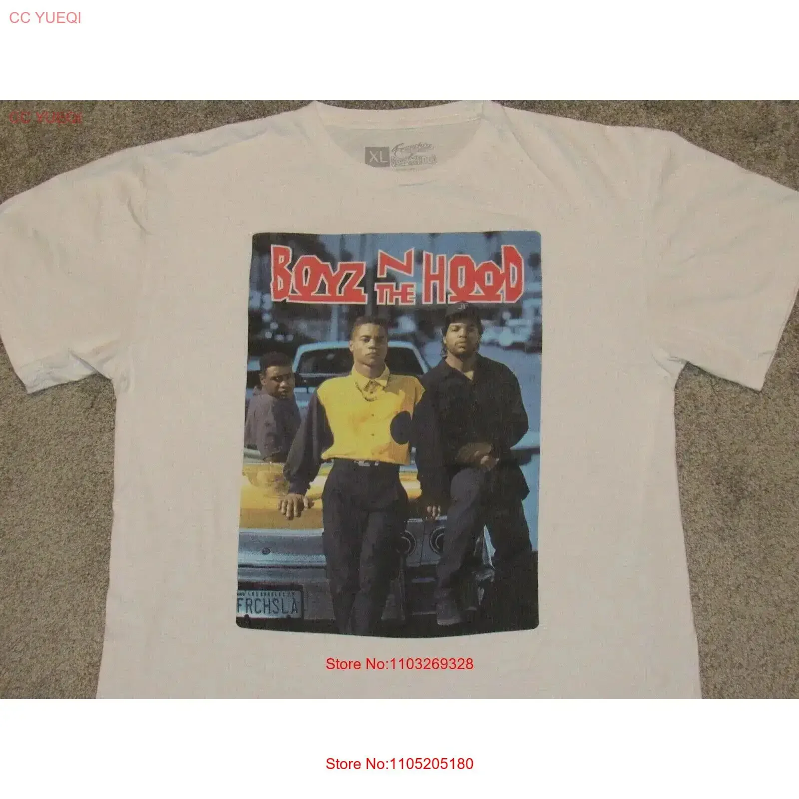 Retro BOYZ N THE HOOD Franchise T SHIRT Mens XL Movie Poster Ice Cube Soft Thin vintage Washed Breathable Stretched Unisex