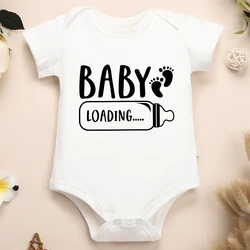 Baby Loading...Pregnancy Announcement Onesie Cotton Fine Gift Newborn Clothes Aesthetic Popular Cute Infant Boy and Girl Romper