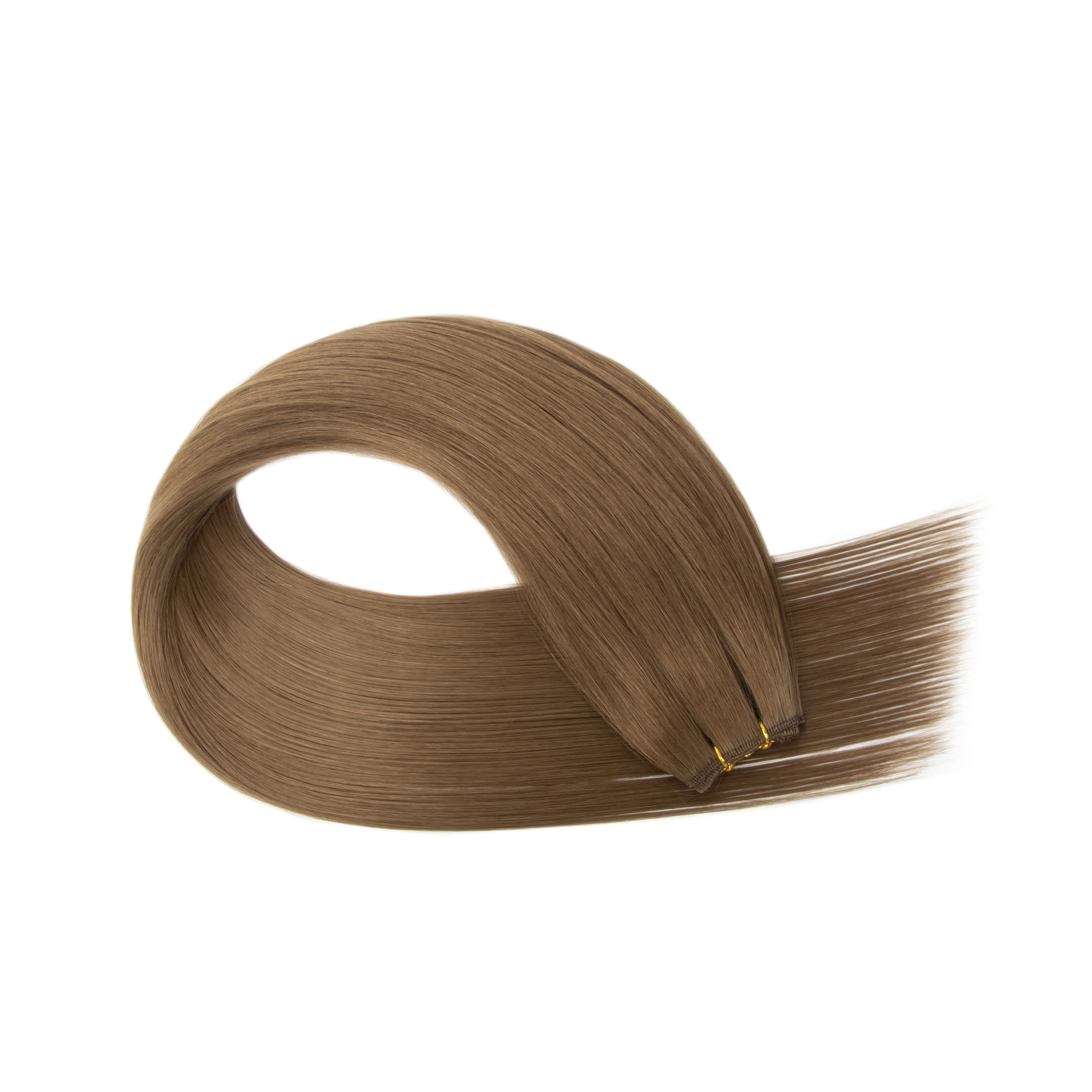 Knochenglatte Haarbündel Salon-Qualität Natürliche Haarverlängerungen Kunstfasern Superlange Synthetische Yaki-Glatthaar-Webungen Voluminös von Ansatz bis Spitze – Detail 7