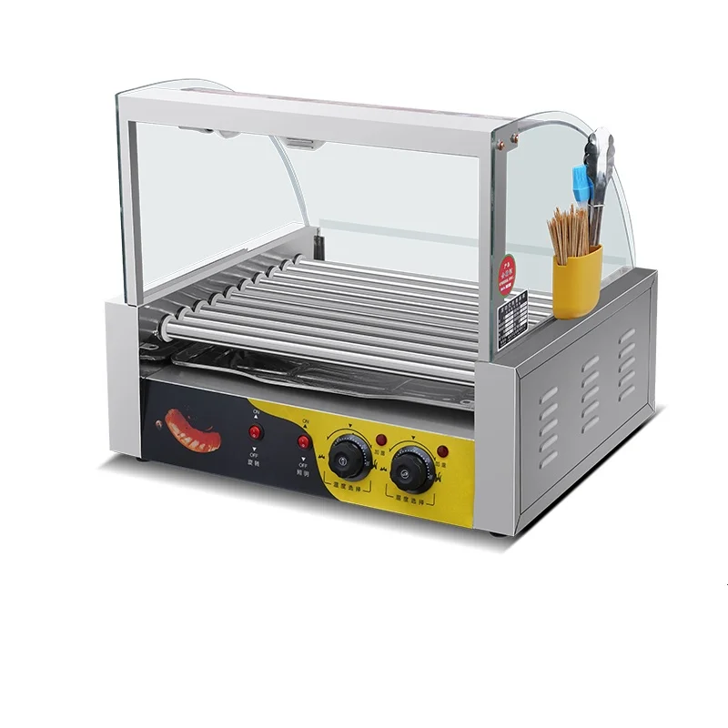 Elektryczne rolki ze stali nierdzewnej 304 Komercyjna maszyna do grillowania kiełbasy Hot Dog