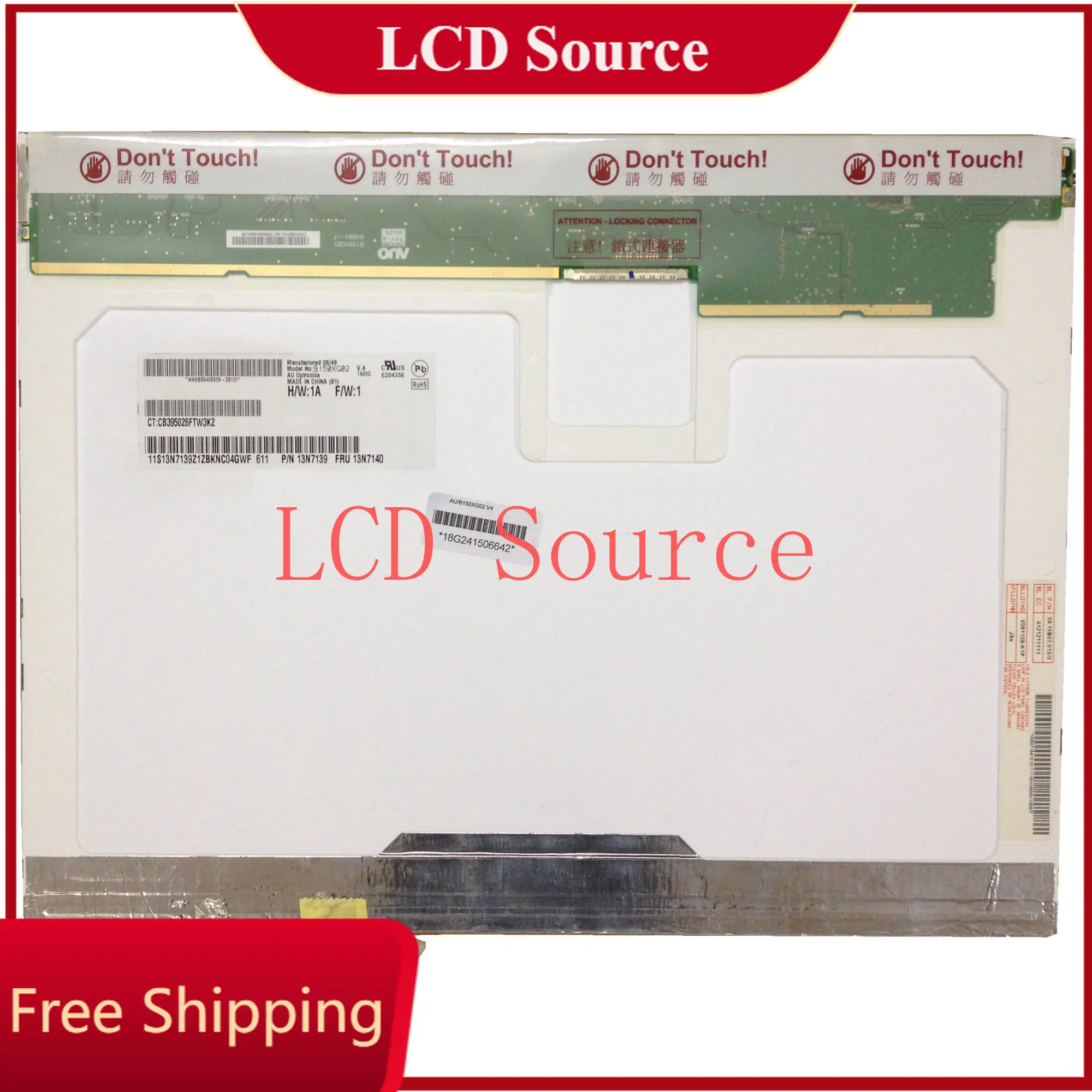 B150XG02 V.4 fit B150XG01 LP150X05 B150XG08 LP150X09 N150X3-L09 L07 L08 30PIN 15.0inch Laptop LCD Screen