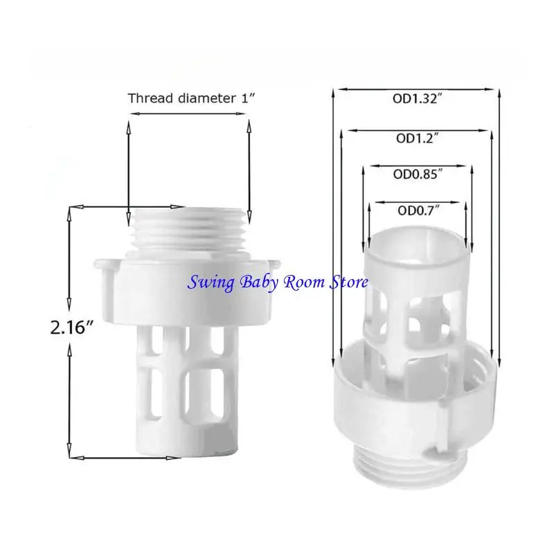 K1AD Pack of 2 Pool Drainage Adapter Garden Hose Adapter ABS Material Pool Accessory