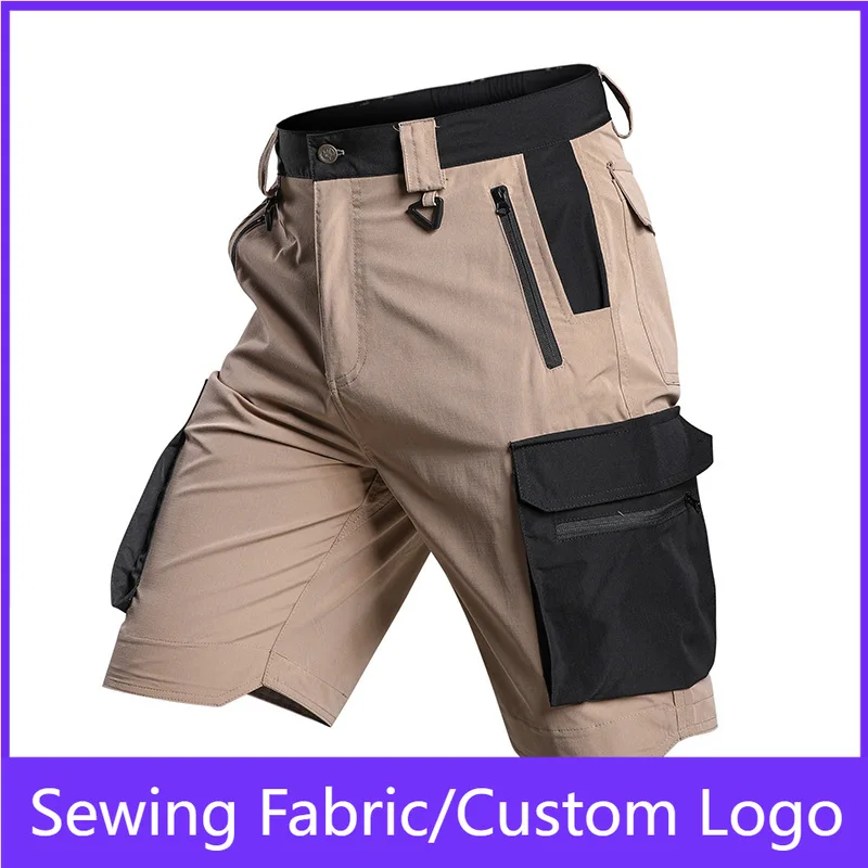 Summer Men's Tactical Cargo Shorts Quick Dry Waterproof Outdoor Shorts for Hiking Camping Trekking Fishing with Multi Pockets