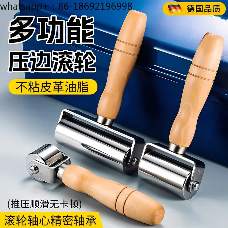 S Stainless Steel Press Roller Double Bearing Press Roller Waterproof Membrane Leather Edge Press Roller