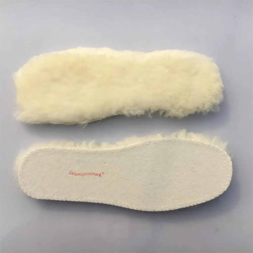 Plantillas de piel de oveja para niños y adultos, zapatos térmicos de lana y Cachemira de piel auténtica Natural, botas de nieve cálidas, almohadilla para zapatos de gran tamaño