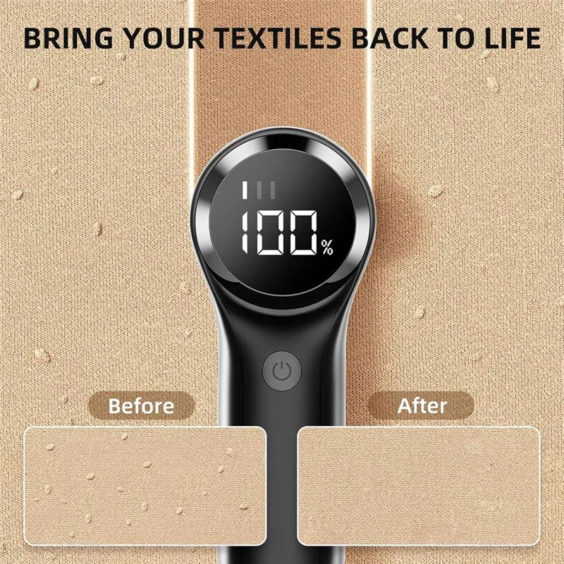 A97G USB المحمولة النسيج مزيل الكرة المنزلية الرقمية مع 3 سرعات لبيانات الملابس والسجاد