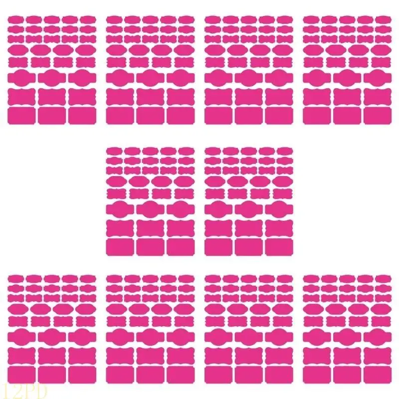 12PD MultiUse Paper Labels Fancy Sticker for Tin Box and Chalkboards Decoration with Easy Write and Application