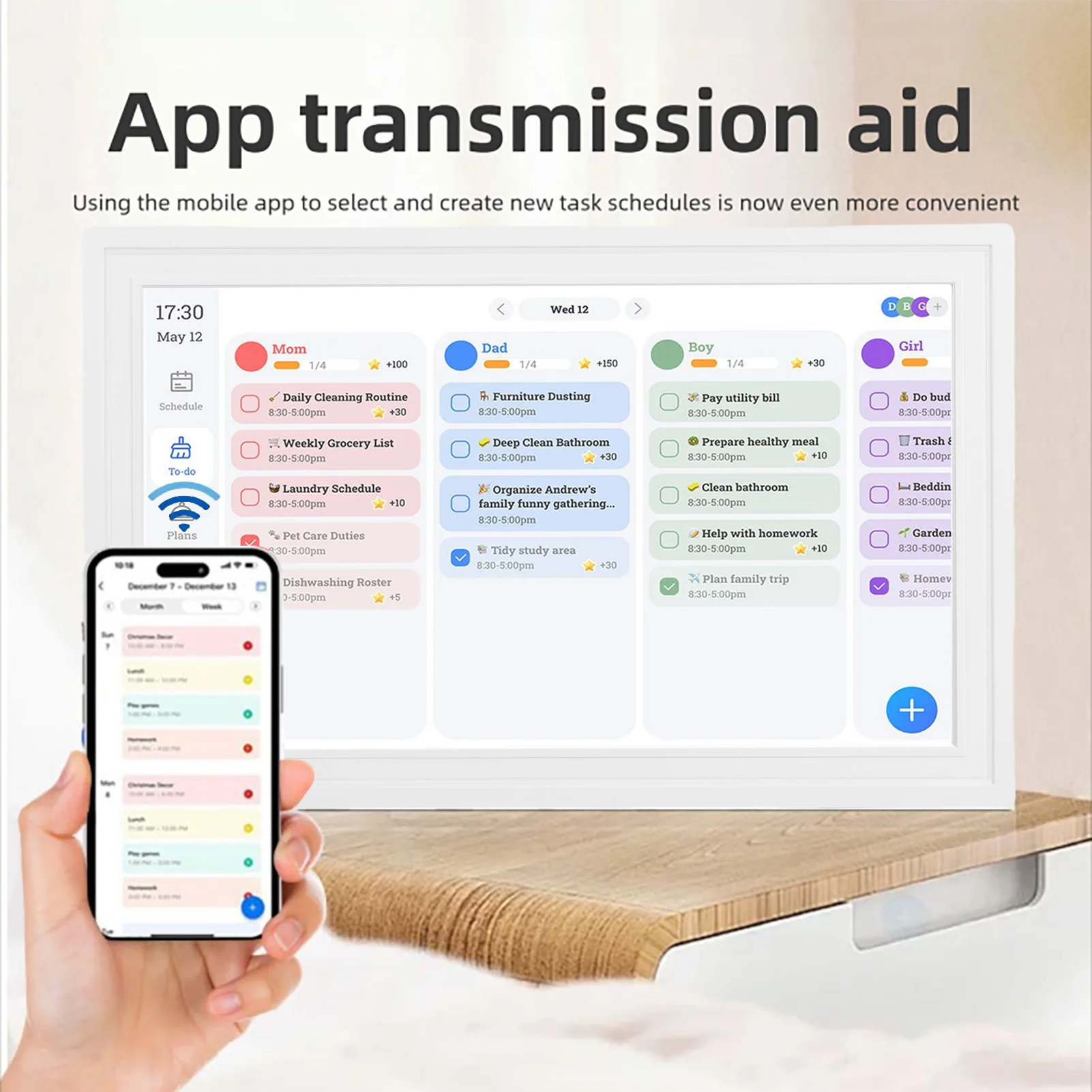 【ساخن】تقويم رقمي ذكي بشاشة 15.6 بوصة عالية الدقة تعمل باللمس واي فاي إطار صورة رقمي مخطط تقويم عائلي مع تطبيق لنظام Android 9.0 #4