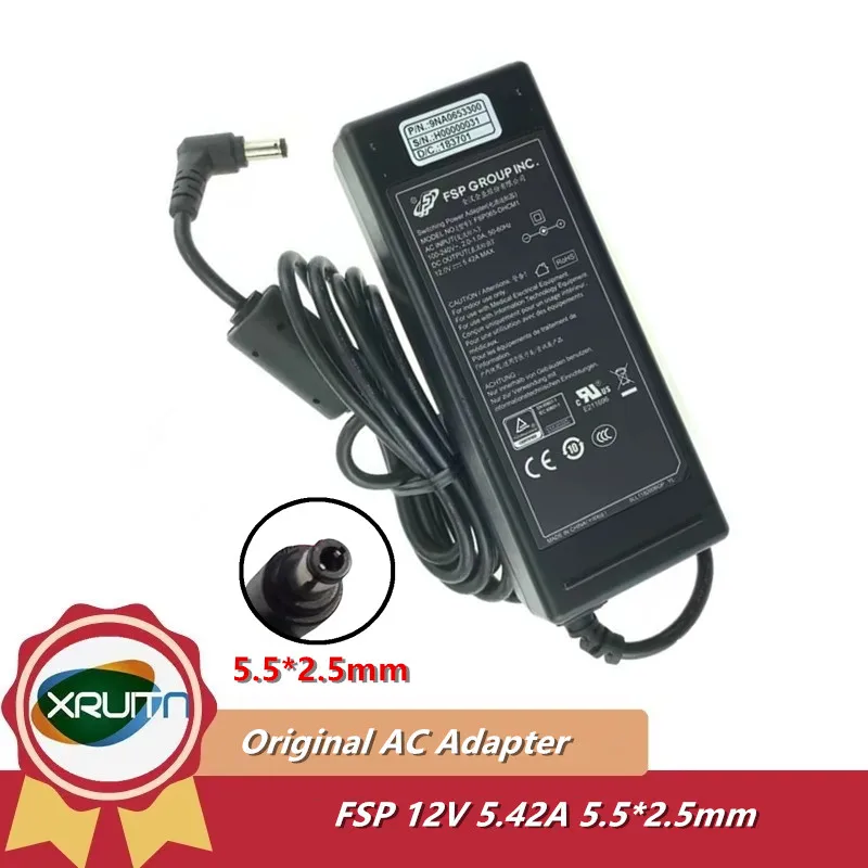 Genuine FSP065-DHCM1 FSP065-DHBM1 FSP065-DACM1 Switching Power Adapter 5.5*2.5mm 12V 5.42A Charger Power Supply
