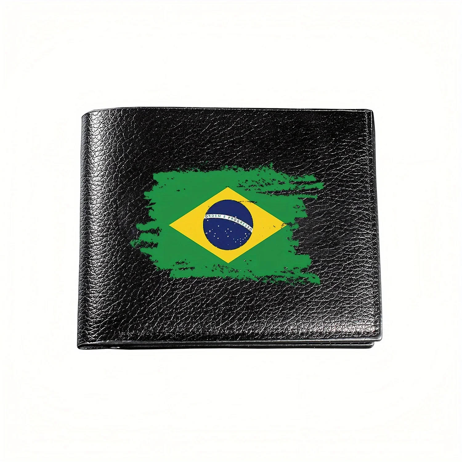 

Brazilian Flag Design Wallet: Business Mens Casual Elegant Simple Practical Quality Wallet Stylish Printing Graphic Creative Chr