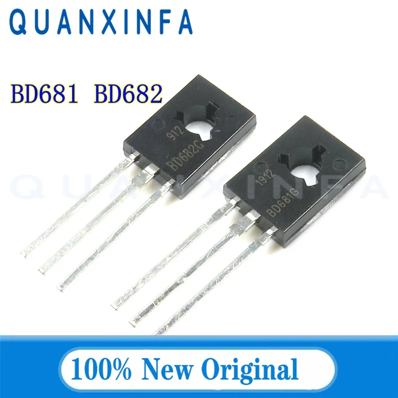 10PCS BD681 BD682 TO126 BD682G BD681G PNP/NPN Darlington transistors