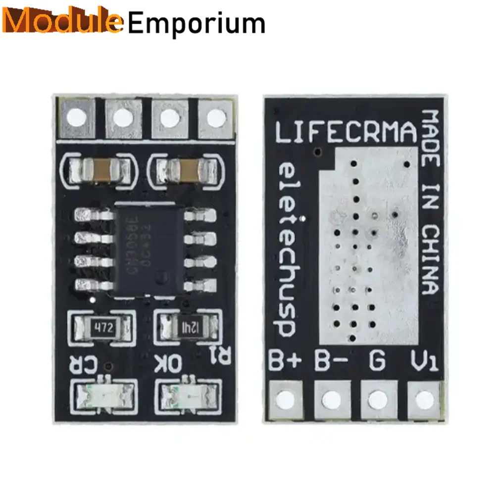 3.2V LiFePO4 Battery Charger Module 3.6V 1A CV/ CC wtih Overvoltage Protection Automatic Recharge Low-Power Sleep Module