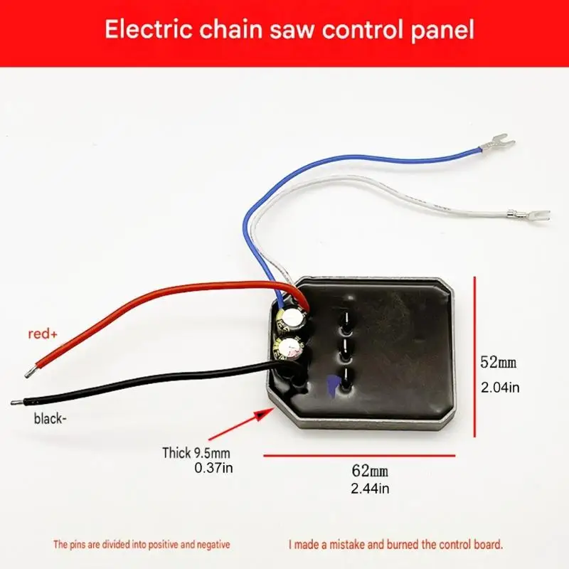 Electric Chain Cutter Control Board Replacement, Driver Circuit Board for 12in 16in Battery Electric BLDC Cutting Tool Part D2RD