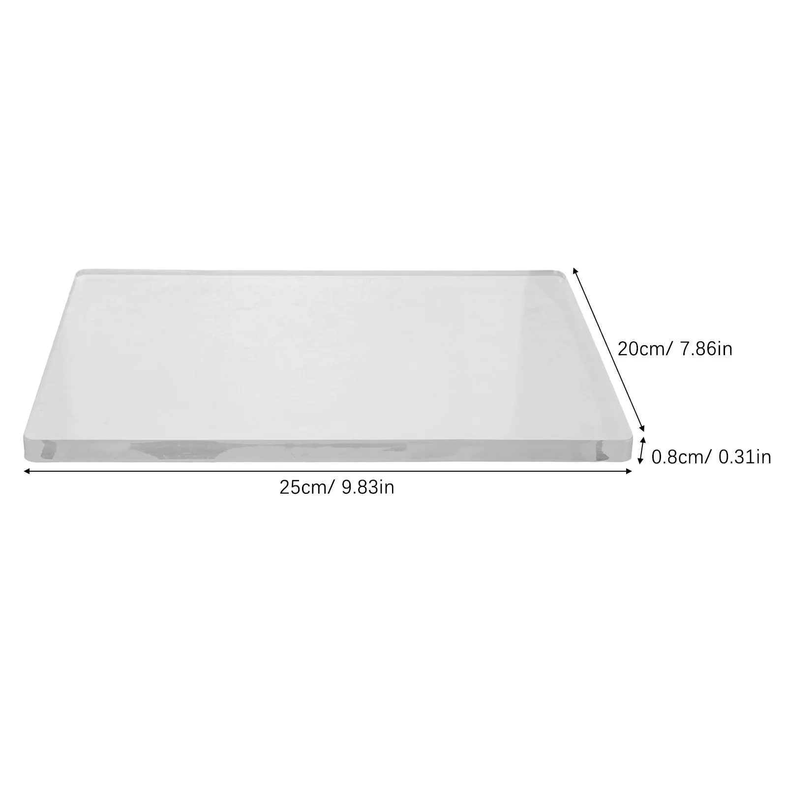 Gel Plate for Painting Clear 20x25cm Non-Stick Flexible Gel Printing Board for DIY Mixed Media Monoprinting and Craft