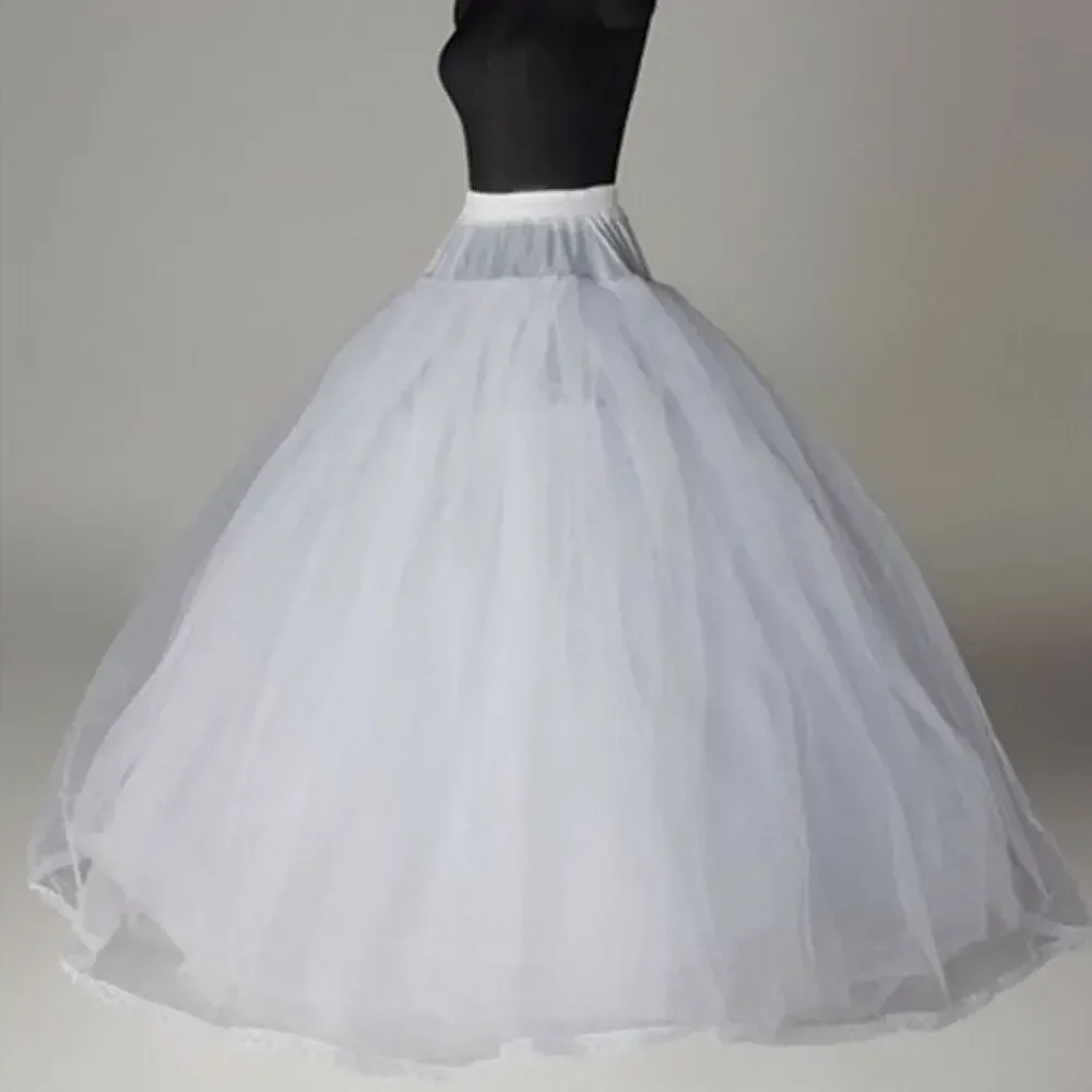 3 Layer Petticoat Skirt Crinoline Hoopless Underskirt for Bridal Wedding Dress