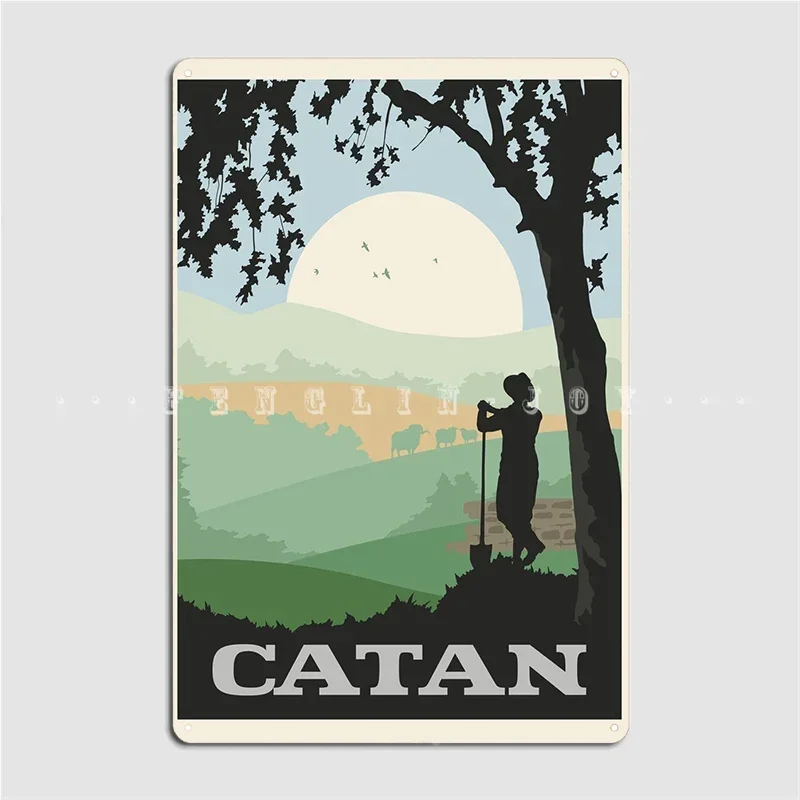 Catan Farming-letrero de Metal para decoración de pared, pared de cine, pub, diseño de cartel de estaño