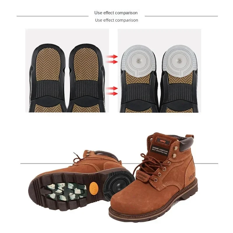 Shoe Sole Sticker, Wear-Resistant Rubber Self-Adhesive Heel Protector, Anti-Slip Sole Repair Sticker
