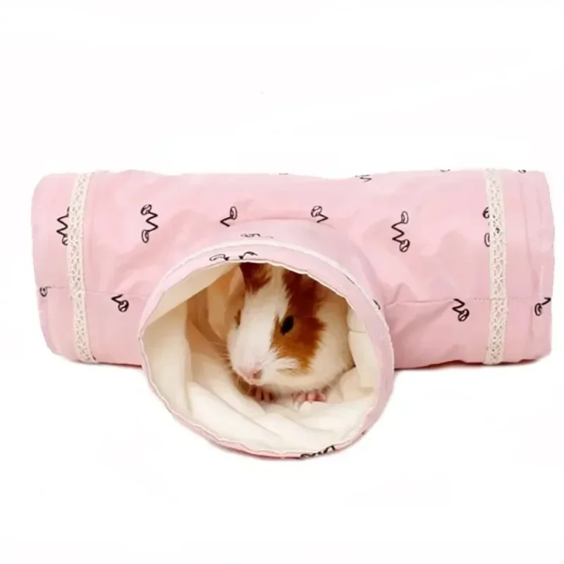 Guinea Pig Tunnel Tube Chinchilla Hedgehogs Dutch Rats Hamsters Cage Accessories Supplie Bearded Dragon Small Animal Pet Bed Toy