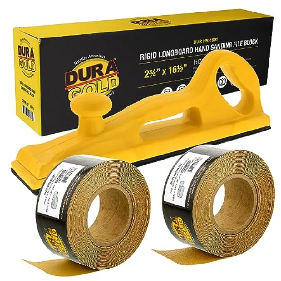 

Pro Series Rigid Longboard Hand Sanding File Block with Both Hook and Loop Backing and PSA Backing Conversion Adapter Pad with