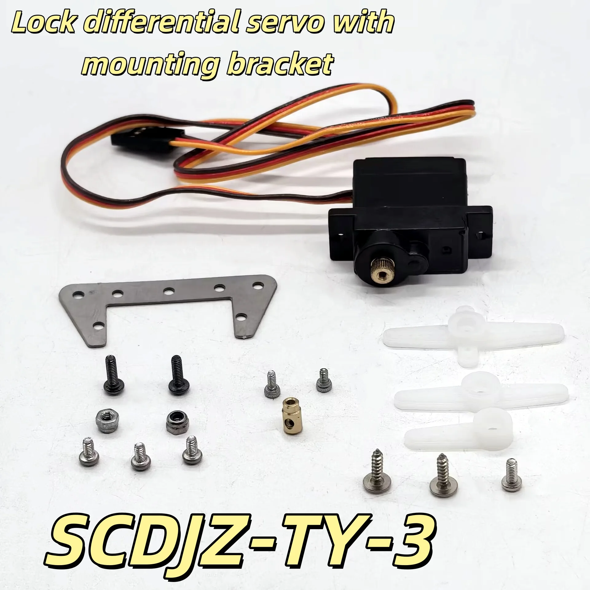 RC Scaleclub Model Locking Differential Servo with Mounting Bracket for Tamiya 1/14 Tractor Truck Dump Truck and DIY Parts 1 set