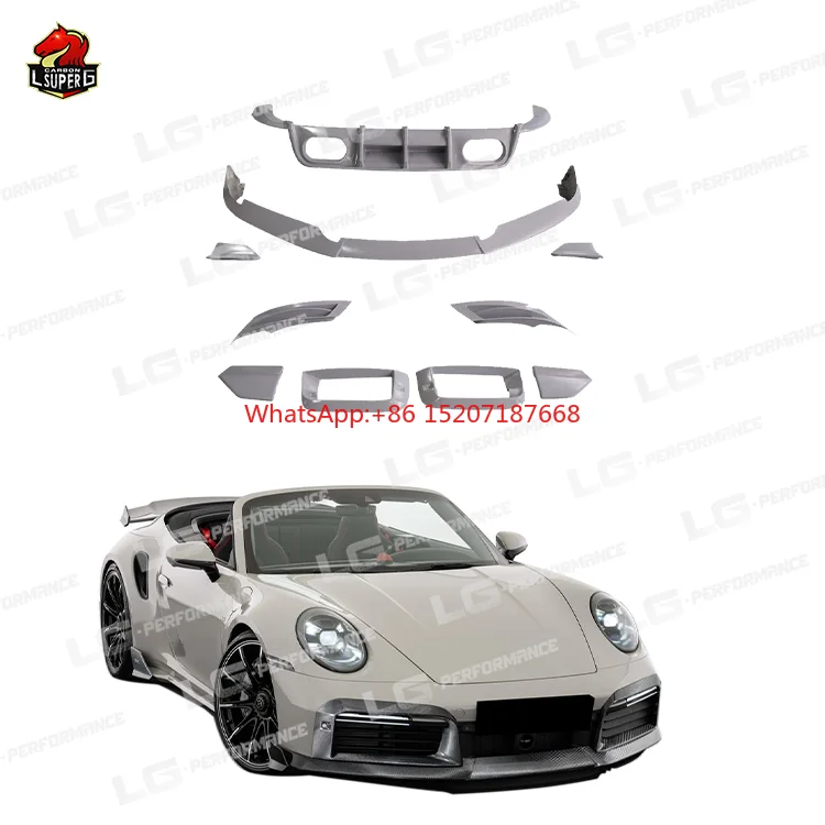 Neues Design Kohlefaser-Bodykit für Porshce 911 992 Turbo s Upgrade auf B-Style Body Kit mit Front lippe Heck diffusor