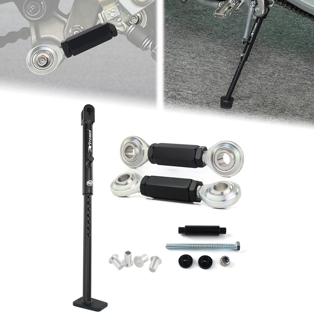 

For Honda CRF300L CRF 300L Rally 2021 2022 2023 2024 Motorcycle Adjustable Kickstand Side Stand & Rear Suspension Lowering Links