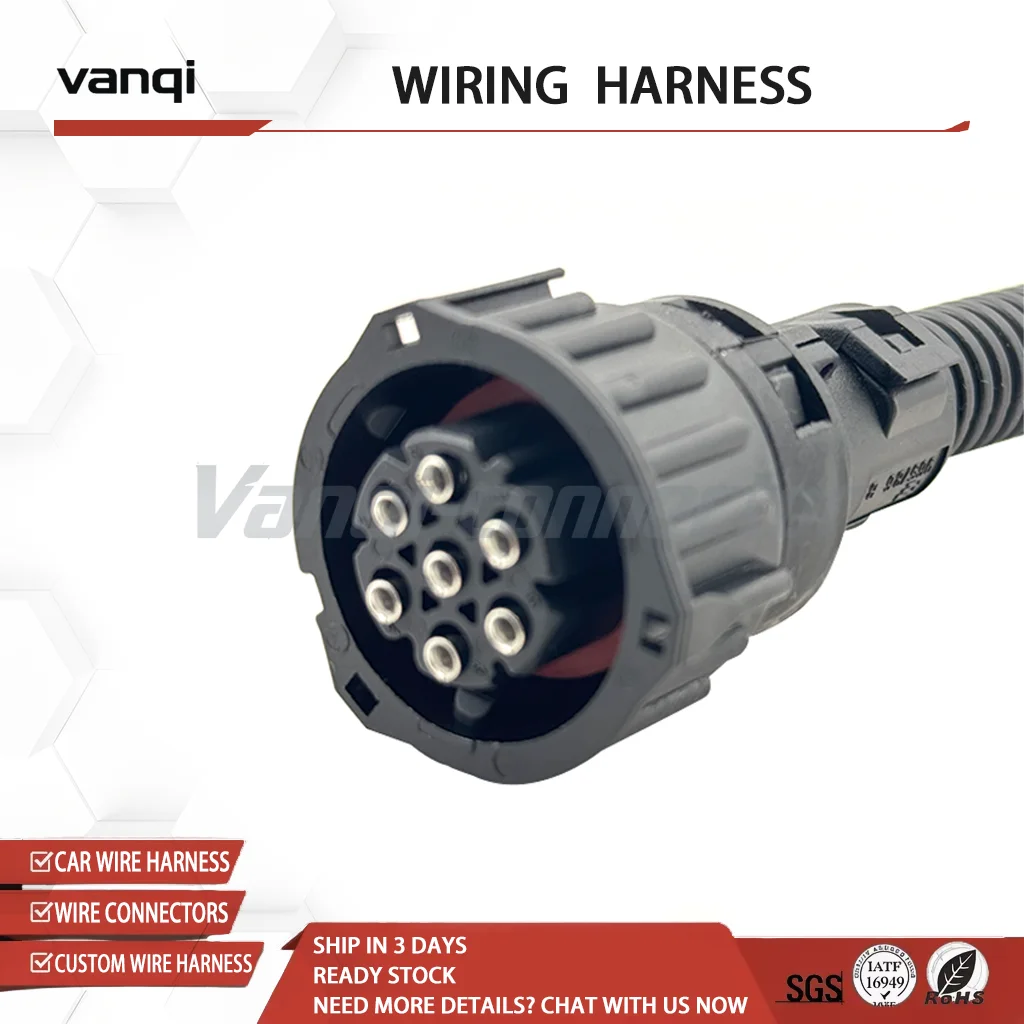 50set 967650-1 7Pin 11.4mm Pitch IP69K Sealed Automotive Connector Female Housing Black PBT Car Plug