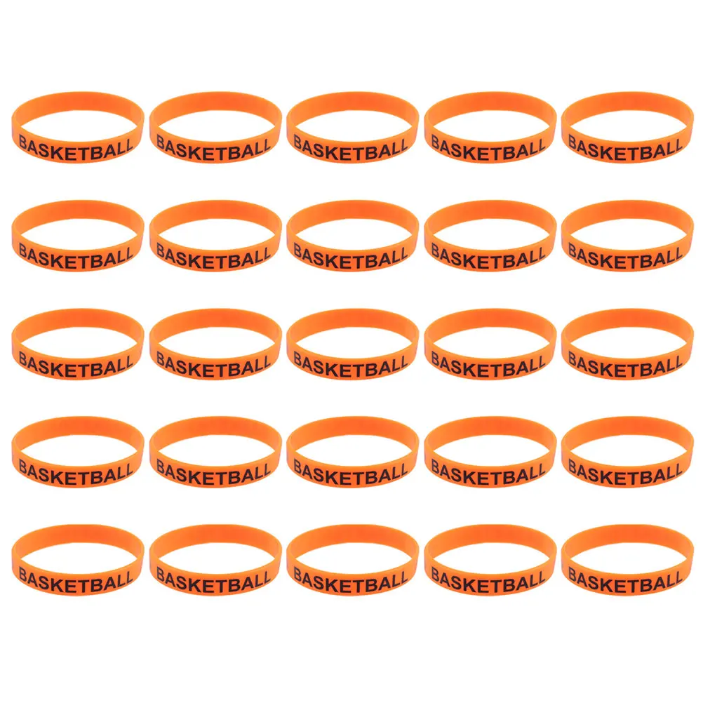 

50 Pcs Basketball Bracelet Souvenirs Colored Wristbands Baseball Fashionable Silica Gym