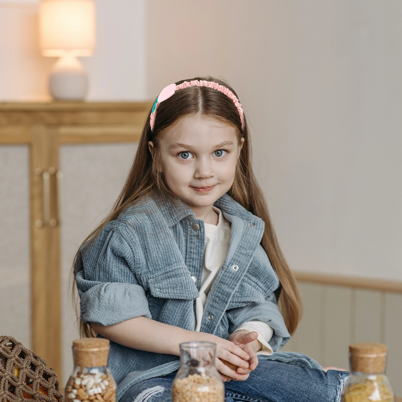 

Pink Tulip Headband Soft Fabric Comfortable Hair Band for Everyday Party Photoshoot Hair Accessories