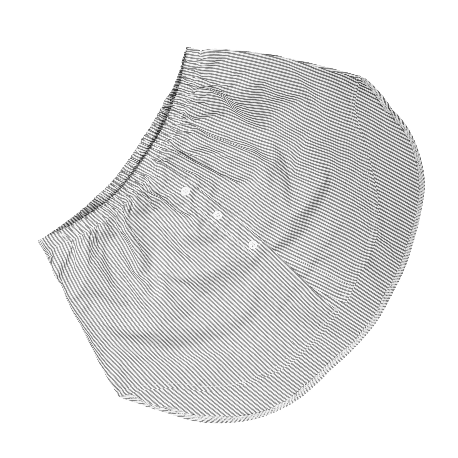 

Women Mini Adjustable Shirt Extender Half Length Stripe Print Fake Hem Removable Underskirt Layering Bottoming Skirt Buttons