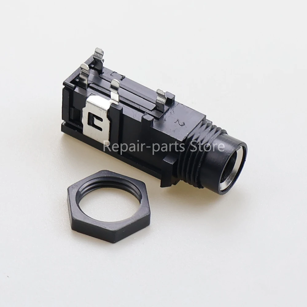 DIY 6,35 mm 6,5 mm Klinke vergoldet 3/4Pin Stereo Dual Channel Mikrofon Buchse Mutter 6,35 Audio gerade Klinke Stecker – Detail 1