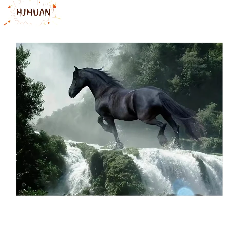 

Алмазная картина Животное Лошадь Вышивка крестиком; Полная круглая квадратная дрель Мозаика 5d diy Настенная картина Украшение дома Подарок на день рождения