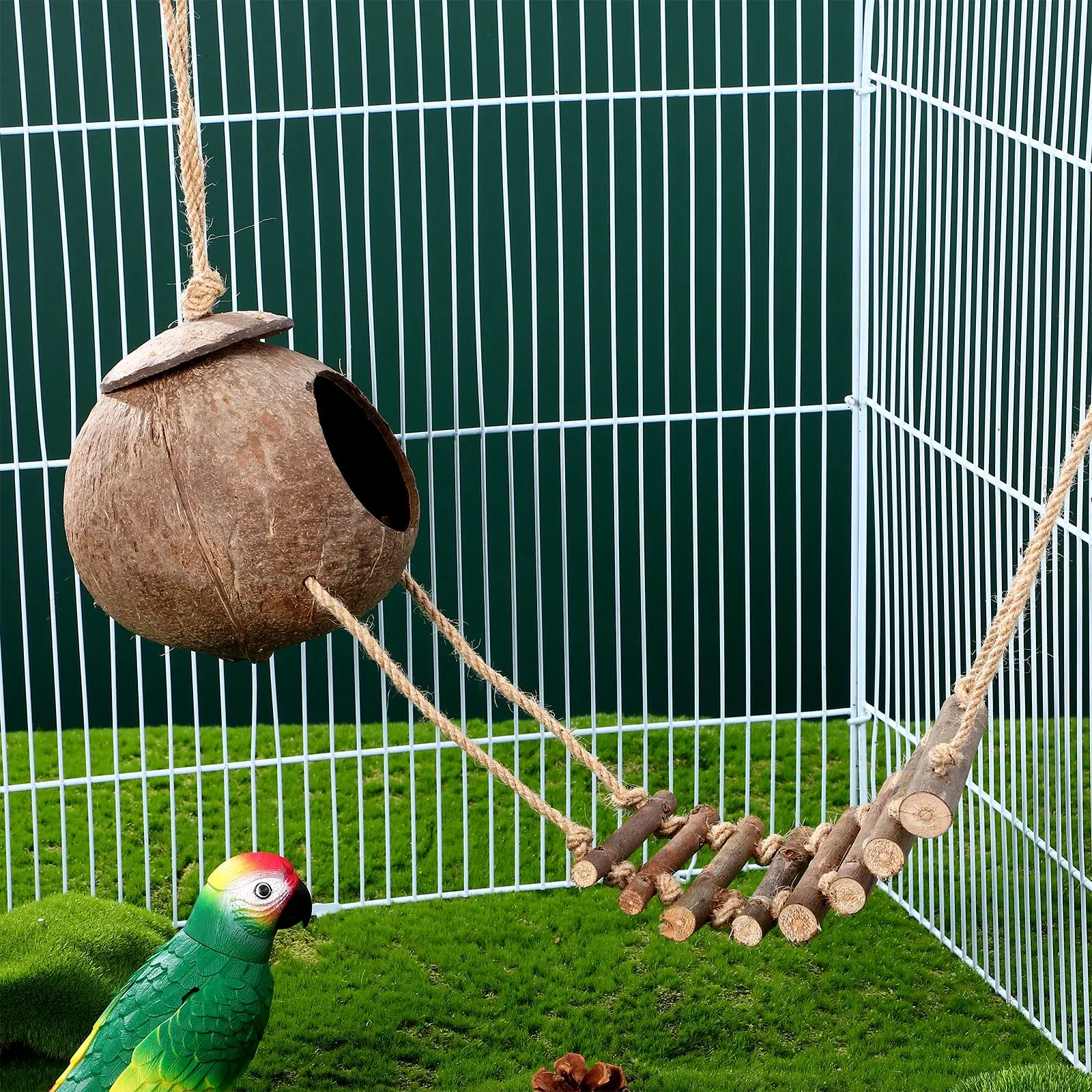 Hagedis Schuilplaats Huis Kleine Terrarium Reptielen Grotten Huisdier Kweekdoos vogels Kokosnoot huis Verbergen Boerderij multiuse dierbenodigdheden